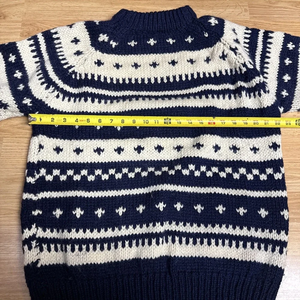 Vintage Wool Nordic‎ Sweater Grigoropoulos Bros Olympic Popular Art Mens XL